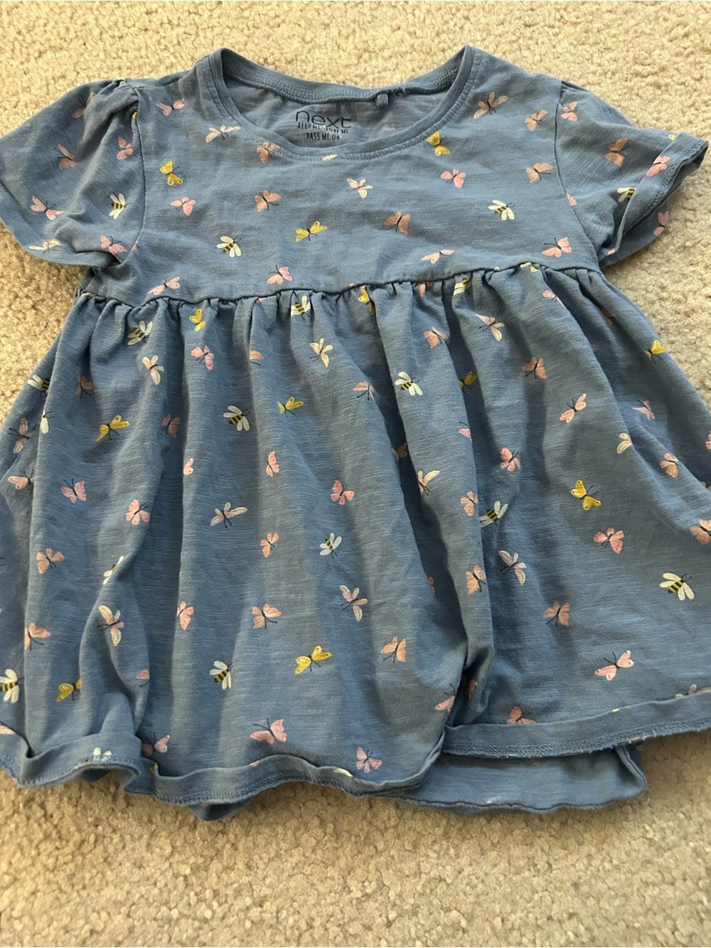 Next brand girls size 6-7 blue dress